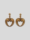 Etro Drop Earrings With Paisley Heart In Gold