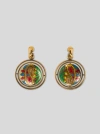 Etro Paisley Button Drop Earrings In Gold