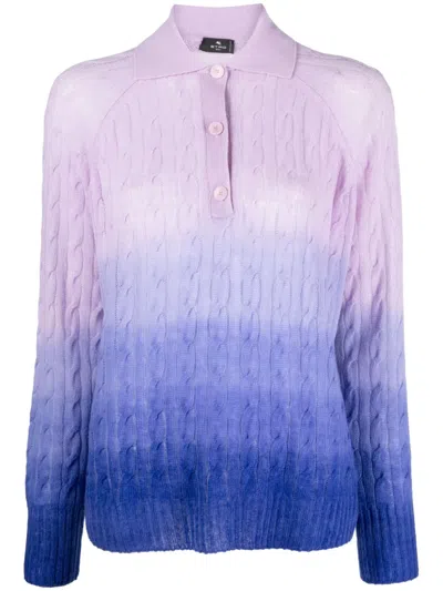 Etro Pullover Mit Ombre-effekt In Purple