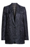 Etro Single-breasted One Button Jacket In Black