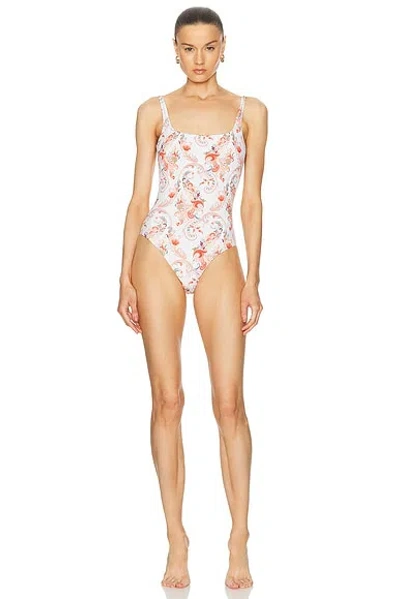 Etro One Piece Swimsuit In 白色/多色