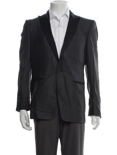 Pre-owned Etro One-button Blazer In Gray