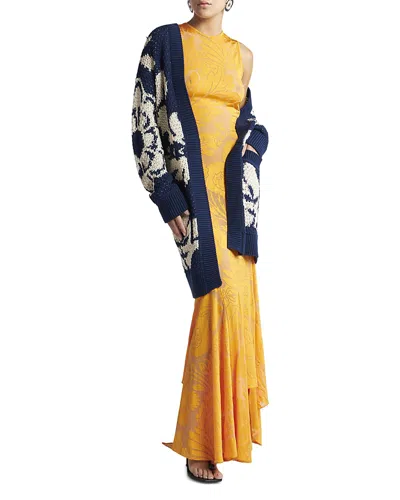 Etro Open Back Dress In Light Orange