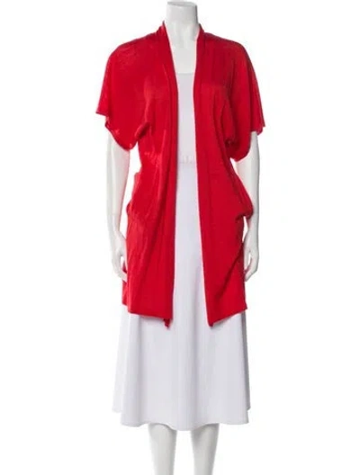 Pre-owned Etro Open Front Sweater In Red