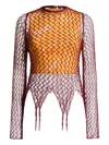 Etro Open-knit Sweater And Printed Crop Top Set
