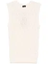 Etro Open-knit Vest In Neutrals