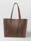 Etro Open-top Tote Bags Side Lacing Detail In Brown