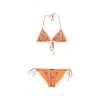 Etro Paisley-print Triangle Bikini In Orange