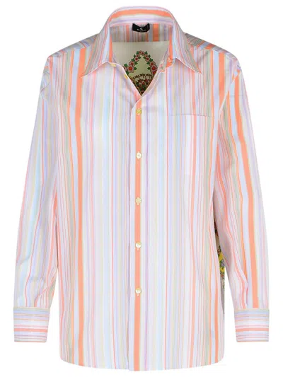 Etro Light Pink Cotton Shirt In Multi | ModeSens