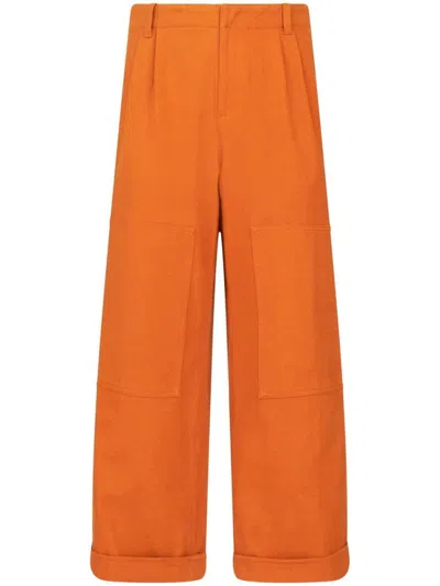 ETRO ORANGE WIDE-LEG TROUSERS