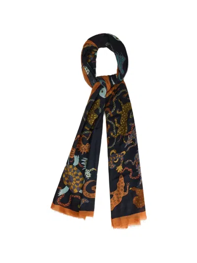 Etro Orfeo Animal-print Scarf In Multi