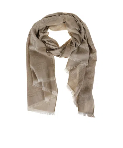 Etro Orfeo Jacquard Scarf In White