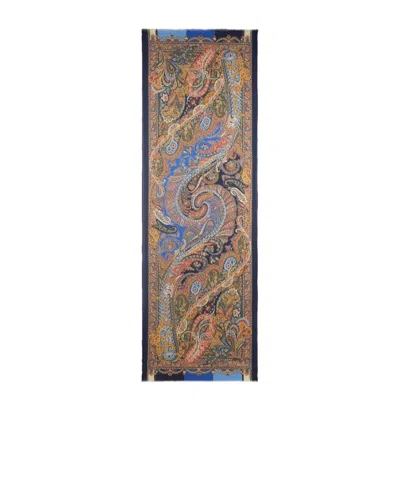 Etro Paisley-print Scarf In Yellow