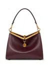 Etro Vela Mini Leather Shoulder Bag In Red