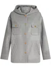 Etro Grey Wool And Cashmere Double Woven Jacket