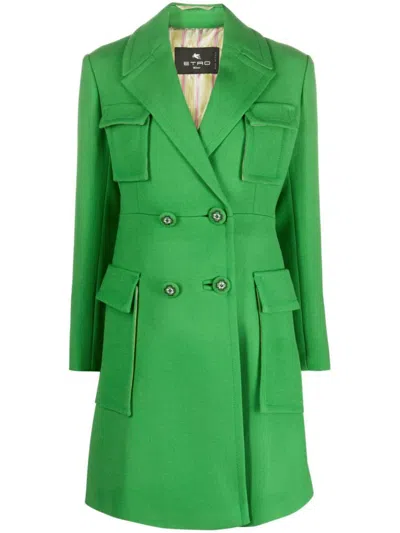 Etro Outerwear In Green