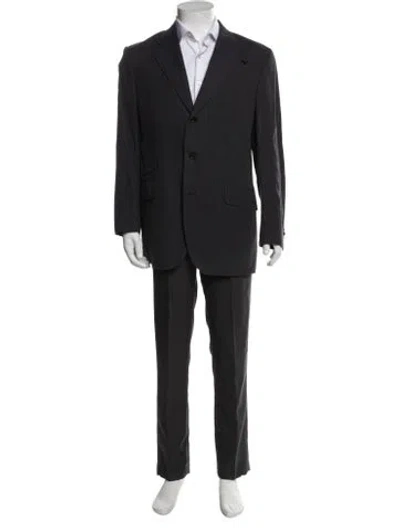 Pre-owned Etro Overcoat In Gray