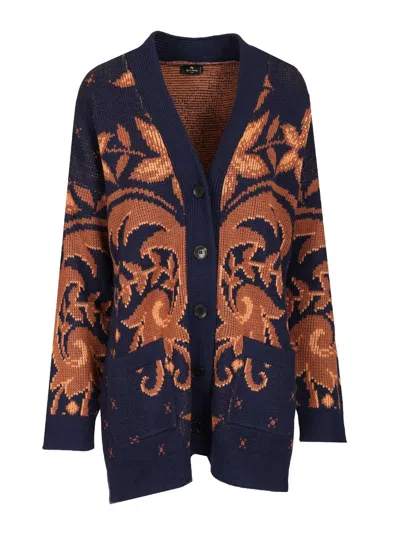 ETRO OVERSIZE CARDIGAN KNITWEAR MULTICOLOR