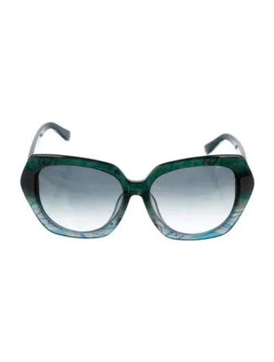 Pre-owned Etro Oversize Gradient Sunglasses In Green