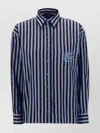 Etro Printed Cotton Blend Oversize Shirt
