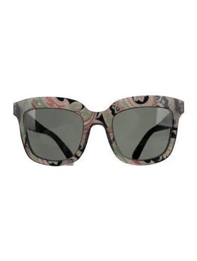 Pre-owned Etro Oversize Tinted Sunglasses In Green