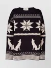 Etro Oversized Crewneck Sweater In Pure Virgin Wool