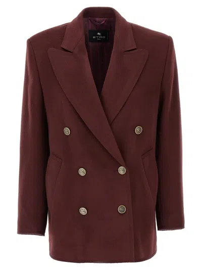 Etro Oversized Double-breasted Wool And Cashmere Blazer