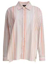 Etro Striped Shirt With Print On The Back In Pink