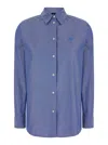 ETRO BLUE SHIRT WITH BUTTONS IN COTTON WOMAN