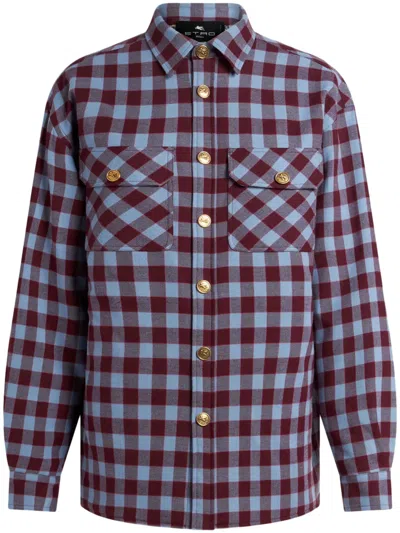 ETRO PADDED CHECK JACQUARD SHIRT