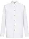 Etro Oversized Cotton Shirt Jacket In White