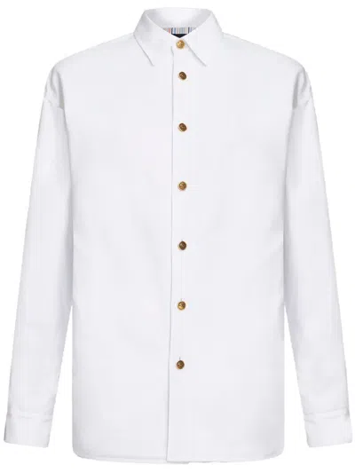 Etro Oversized Cotton Shirt Jacket In White