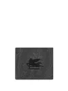 Etro Pagaso-motif Printed Wallet In Black