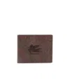 Etro Paisley Print Wallet In Brown