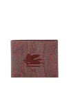 ETRO PAILSEY FABRIC WALLET WITH ETRO CUBE LOGO
