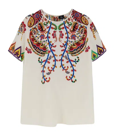 ETRO ETRO PAISEY-PRINT CREWNECK T-SHIRT