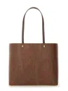 Etro Womens Arnica Cotton-blend Shoulder Bag Brown In Multi