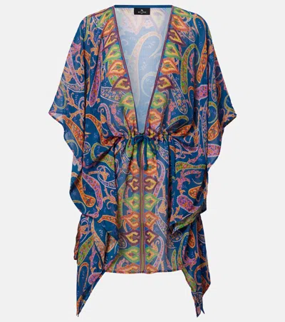 Etro Paisley Beach Cover-up In Blue