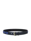 Etro Paisley-beaded Belt In Blue