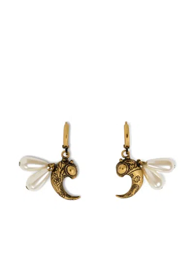 Etro Paisley Bee Earrings In Gold