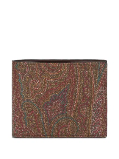 Etro Paisley Bifold Arnica Wallet In Multi