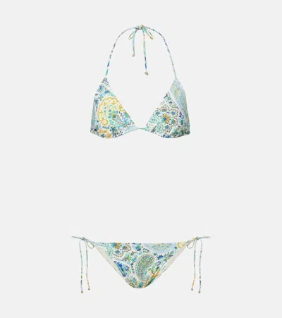 Etro Paisley Bikini In Green