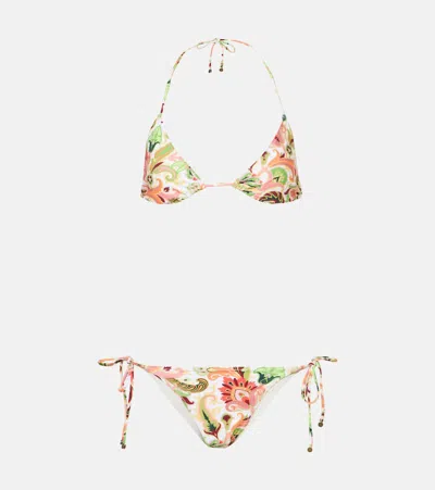 Etro Paisley Bikini In Multicoloured