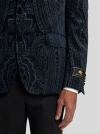 Etro Paisley Blazer In Navy Blue