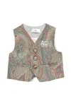 Etro Paisley Button Vest In Multi