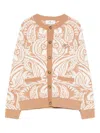 Etro Paisley-buttoned Cardigan In Neutral