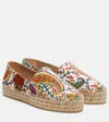 Etro Paisley Cotton Espadrilles Round Toe Sole In Multi