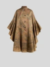 Etro , Paisley Cape, Woman, Grey, Size 40 In Grau