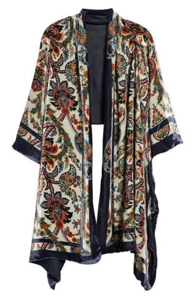 Etro Paisley Cape In X0820 Print/beige