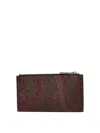 ETRO PAISLEY CARD HOLDER IN BROWN COTTON BLEND